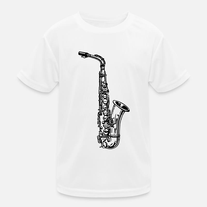 Saxophon Kinder Funktions-T-Shirt