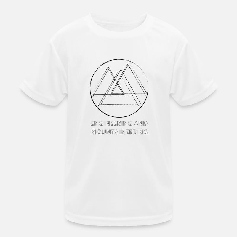 Mountains / Engineering and Mountaineering Kids Functional T-Shirt