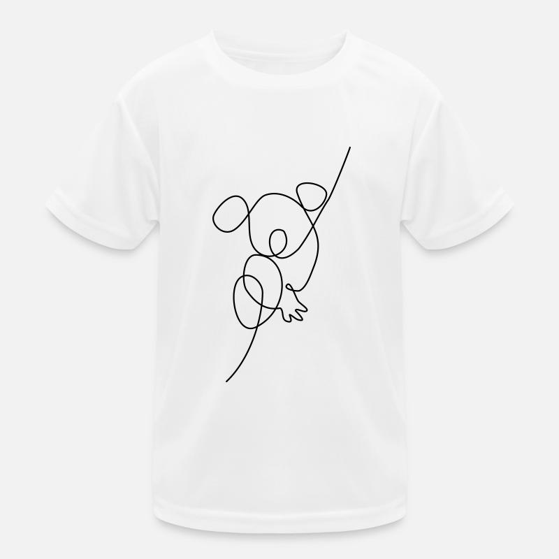 one line koala Kinder Funktions-T-Shirt