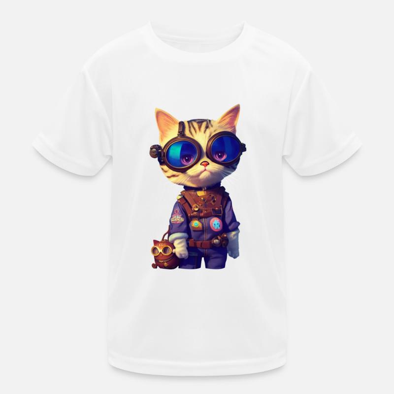 Chat aviateur T-shirt sport Enfant