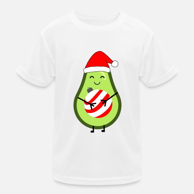 Liebevolle Avocado mit Weihnachtskugel Kinder Funktions-T-Shirt