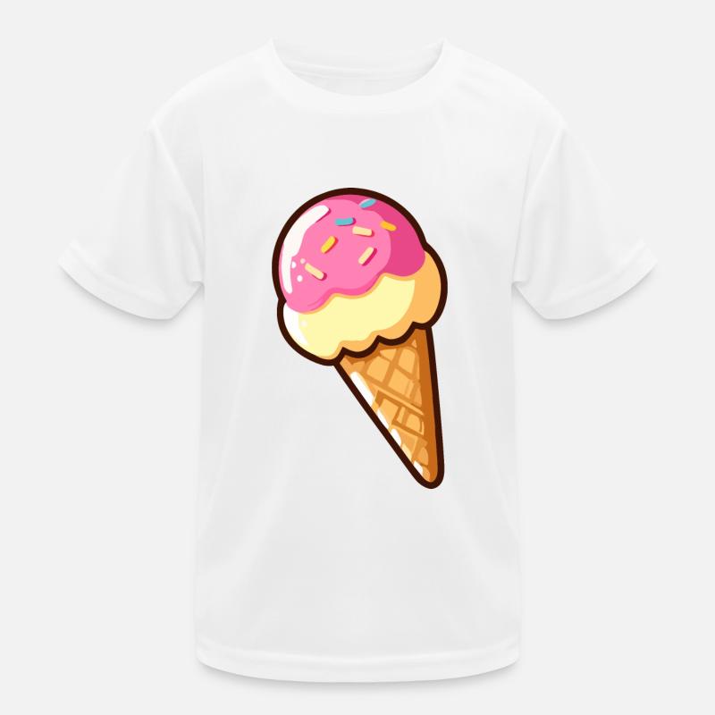Erdbeer-Vanille-Eis Kinder Funktions-T-Shirt
