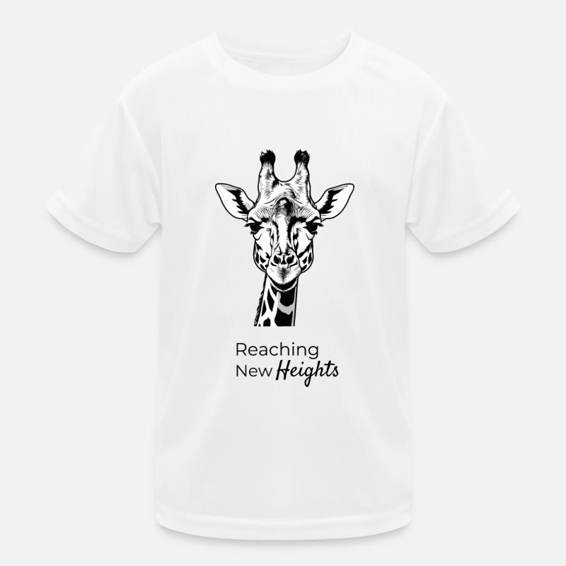 Reaching New Heights - Giraffe Kinder Funktions-T-Shirt