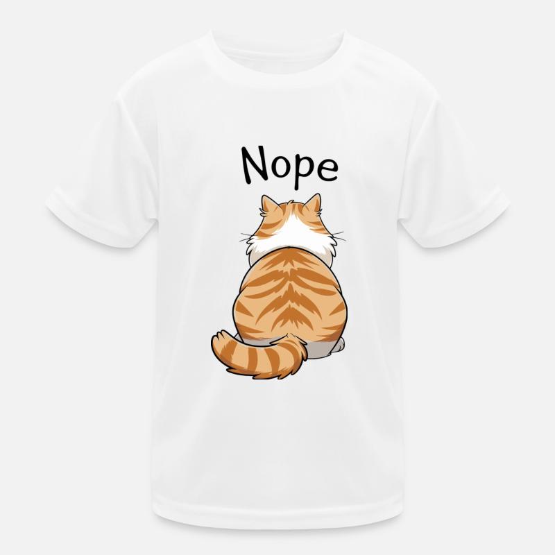 Nö: Freche Katze Kinder Funktions-T-Shirt