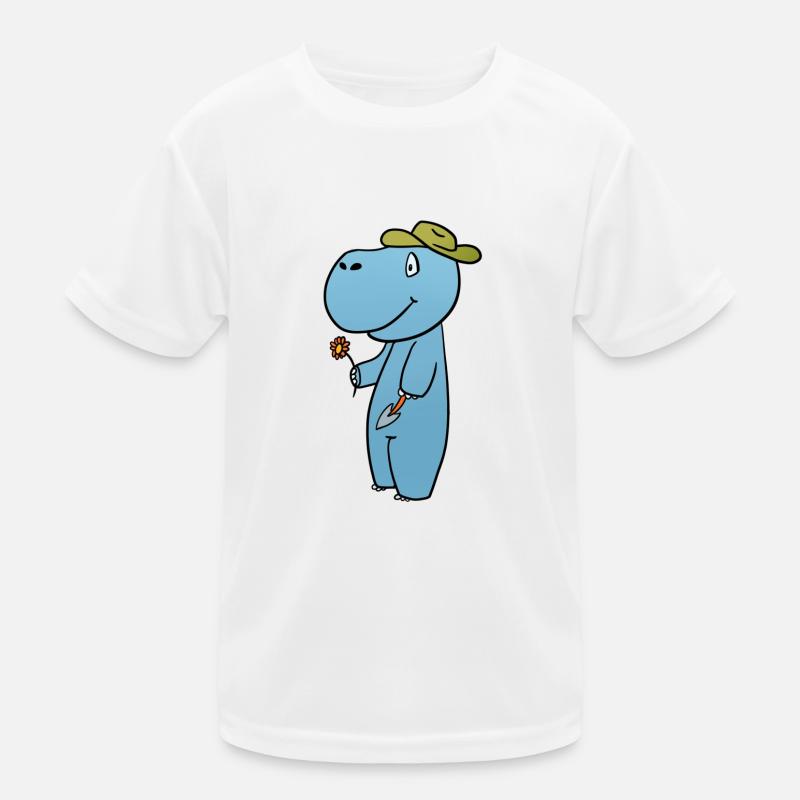 Nilpferd Garten Kinder Funktions-T-Shirt