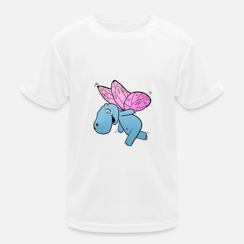 Nilpferd Schmetterling Kinder Funktions-T-Shirt
