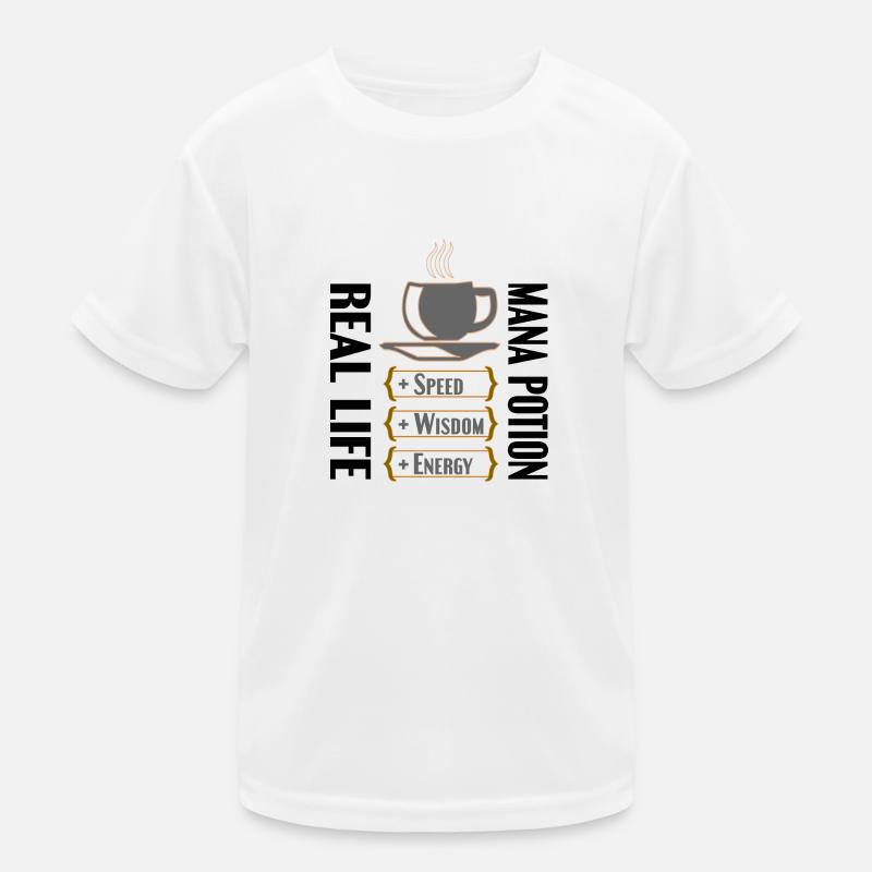 COFFE REAL LIFE MANA POTION Kids Functional T-Shirt
