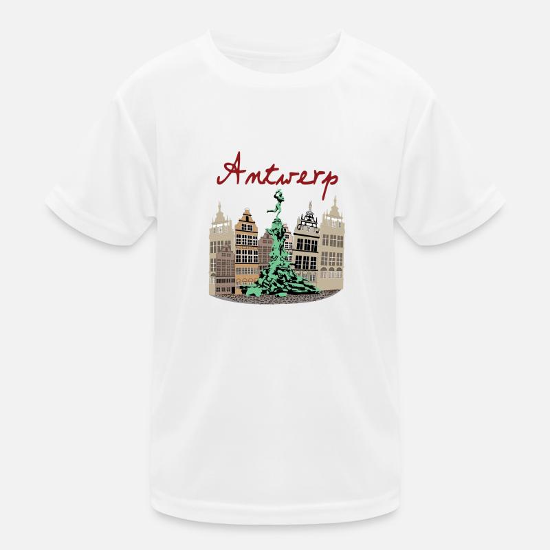 Brabo Antwerpen - Kinder Funktions-T-Shirt - Weiß