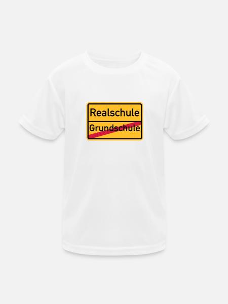 Realschule - Kinder Funktions-T-Shirt - Weiß - Vorne