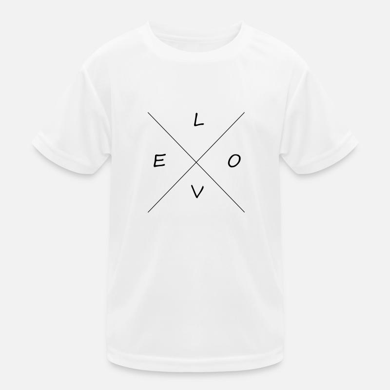 LOVE - Kinder Funktions-T-Shirt - Weiß