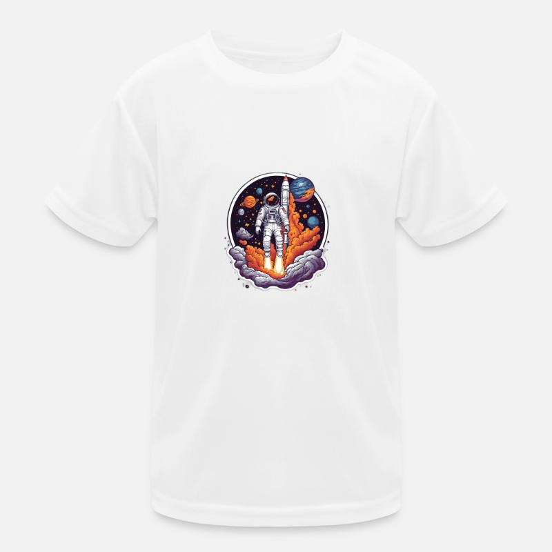 Rocket launch universe Kids Functional T-Shirt