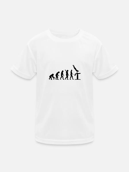 Turnen - Kinder Funktions-T-Shirt - Weiß