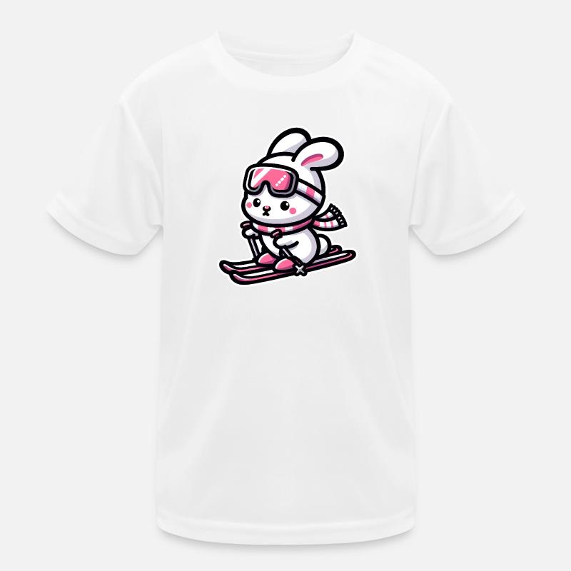 Lapin de ski mignon pour les enfants T-shirt sport Enfant