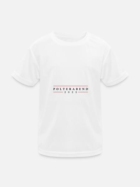 Polterabend 2025 - Kinder Funktions-T-Shirt - Weiß - Vorne
