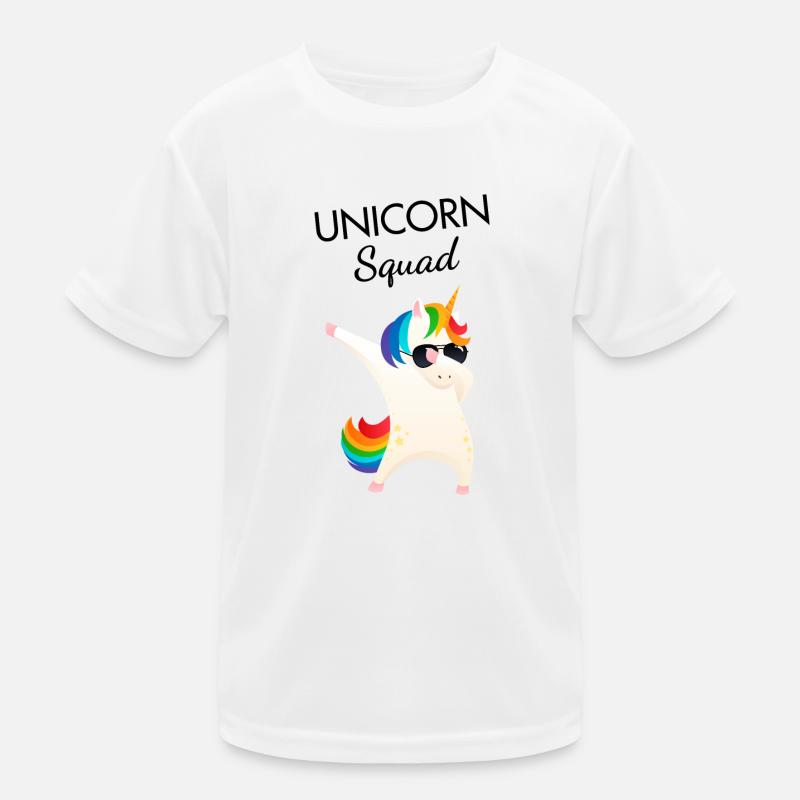 Einhorn-Squad Kinder Funktions-T-Shirt