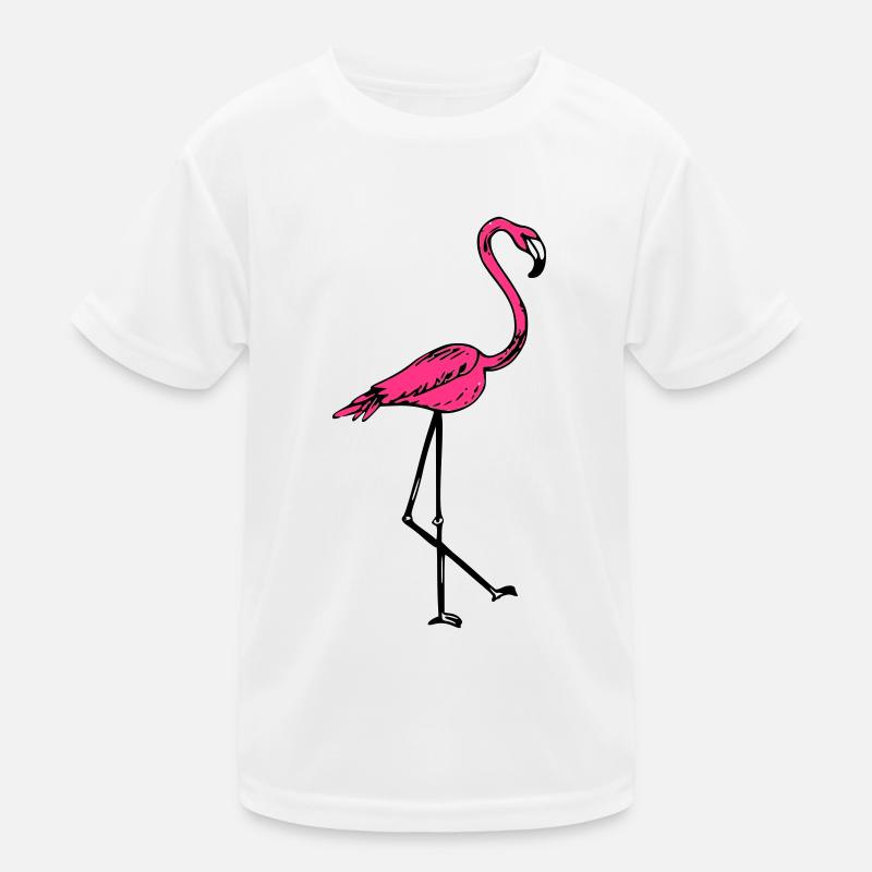 flamingo - Kinder Funktions-T-Shirt - Weiß
