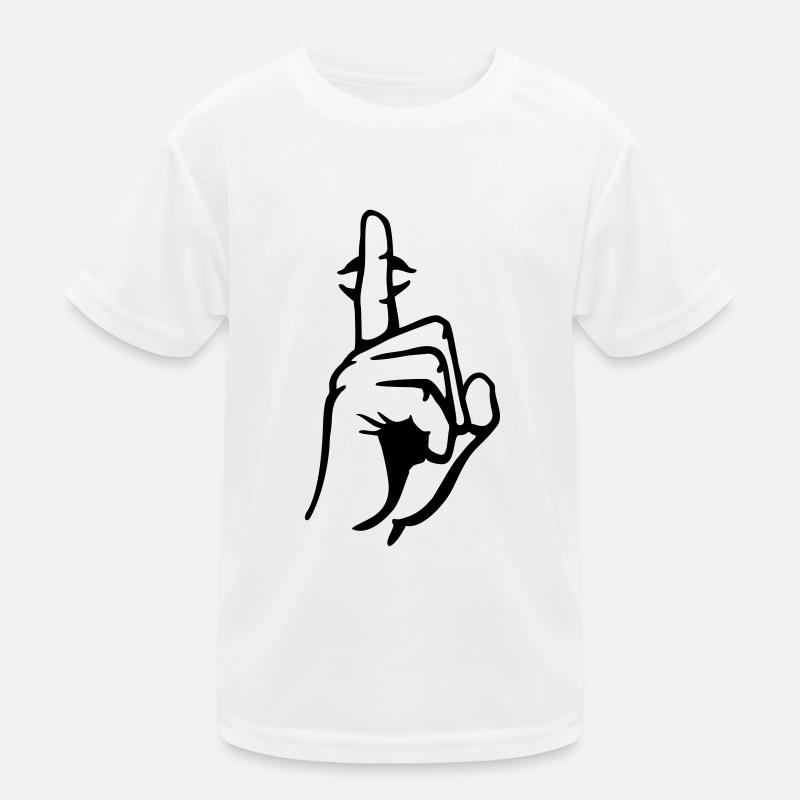 hand__ruhe_bitte_ Kinder Funktions-T-Shirt