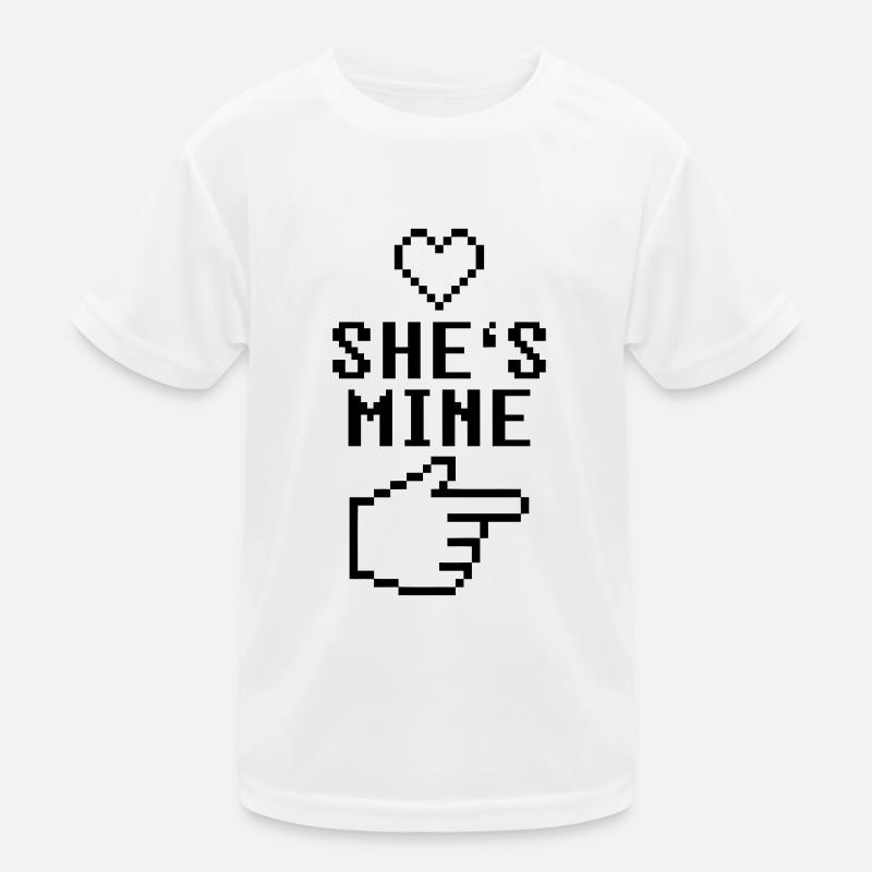 She's Mine 8-Bit Kids Functional T-Shirt
