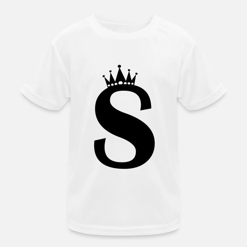 buchstabe S Krone Kinder Funktions-T-Shirt