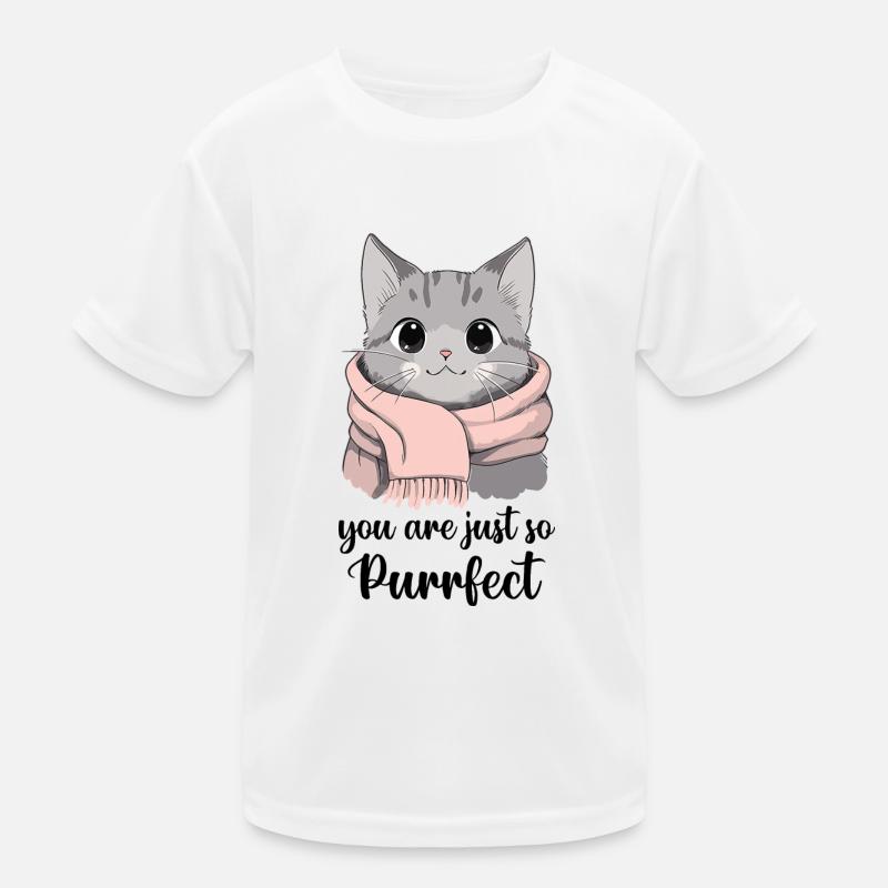 Tu es tellement parfait. Chat mignon portant une écharpe T-shirt sport Enfant