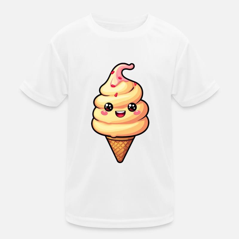 Smiling Ice Cream Creation Kids Functional T-Shirt