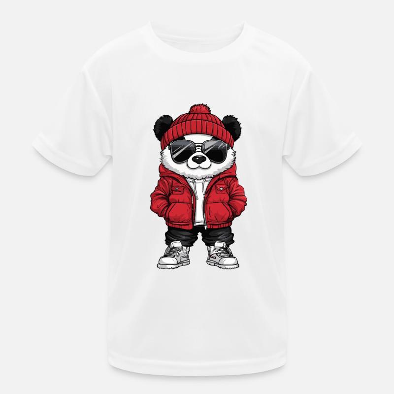 Panda Cool Comic Kinder Funktions-T-Shirt