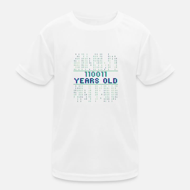 51. Geburtstag 51 Jahre alt Binärcode Informatik Kinder Funktions-T-Shirt