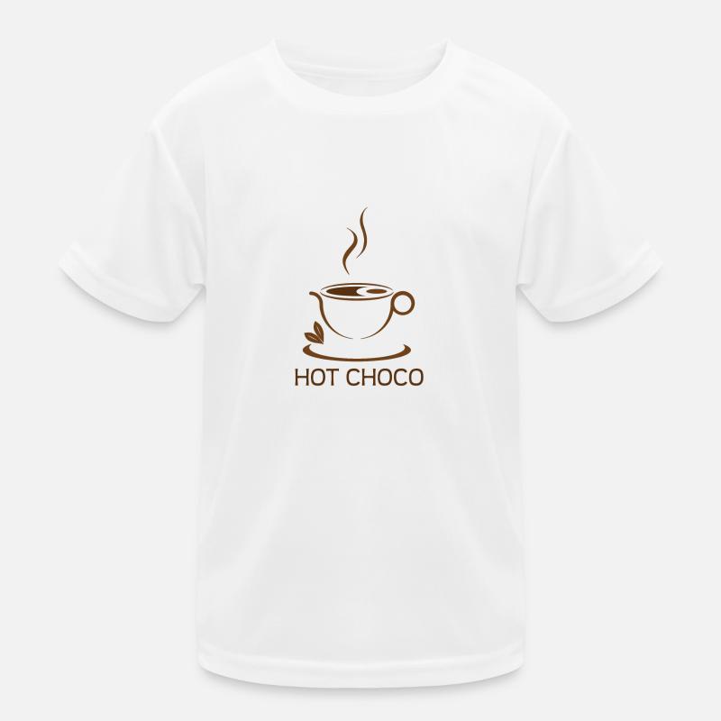 chocolate, hot choco - heiße Schokolade Kinder Funktions-T-Shirt