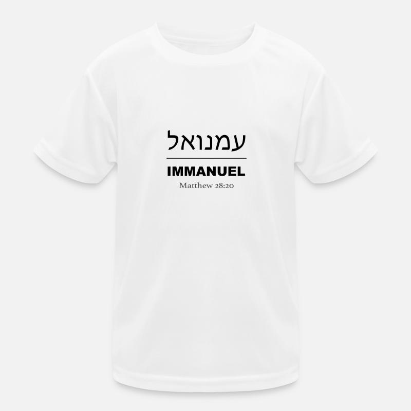 Christliches Design Immanuel Gott ist mit uns Matthäus Kinder Funktions-T-Shirt