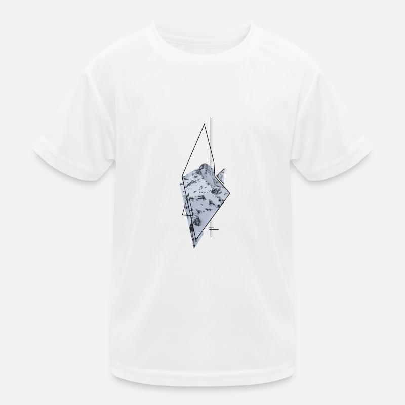 Berg Grafik Muster Kinder Funktions-T-Shirt