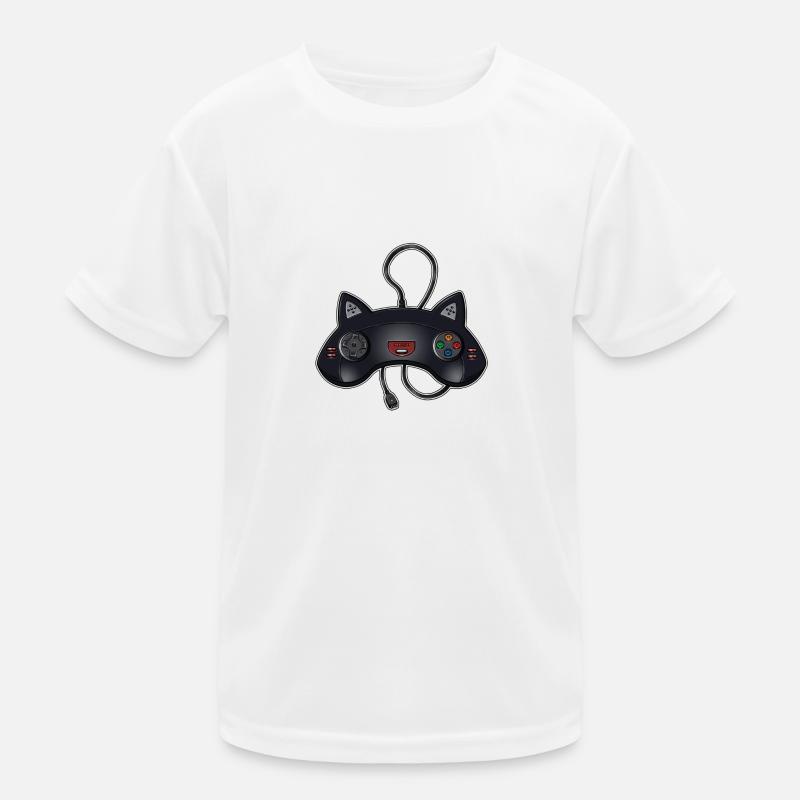 Cat Joystick Kids Functional T-Shirt