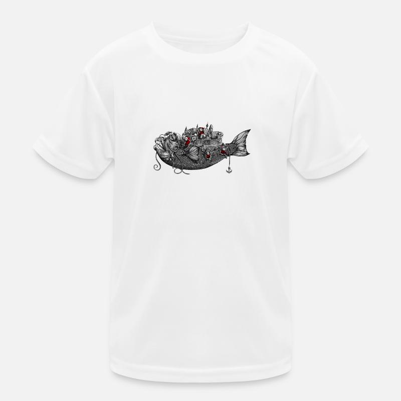 Fisch Kinder Funktions-T-Shirt