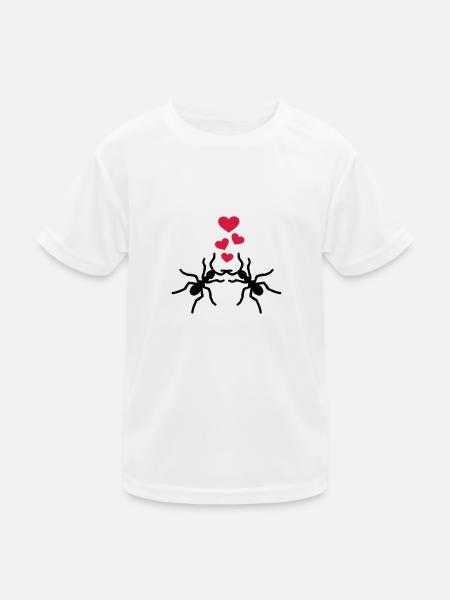 Ameise - Kinder Funktions-T-Shirt - Weiß - Vorne