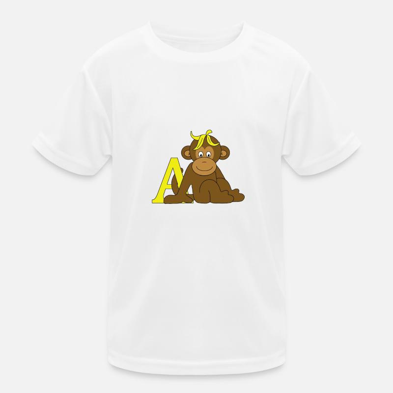 Affe mit A Kinder Funktions-T-Shirt
