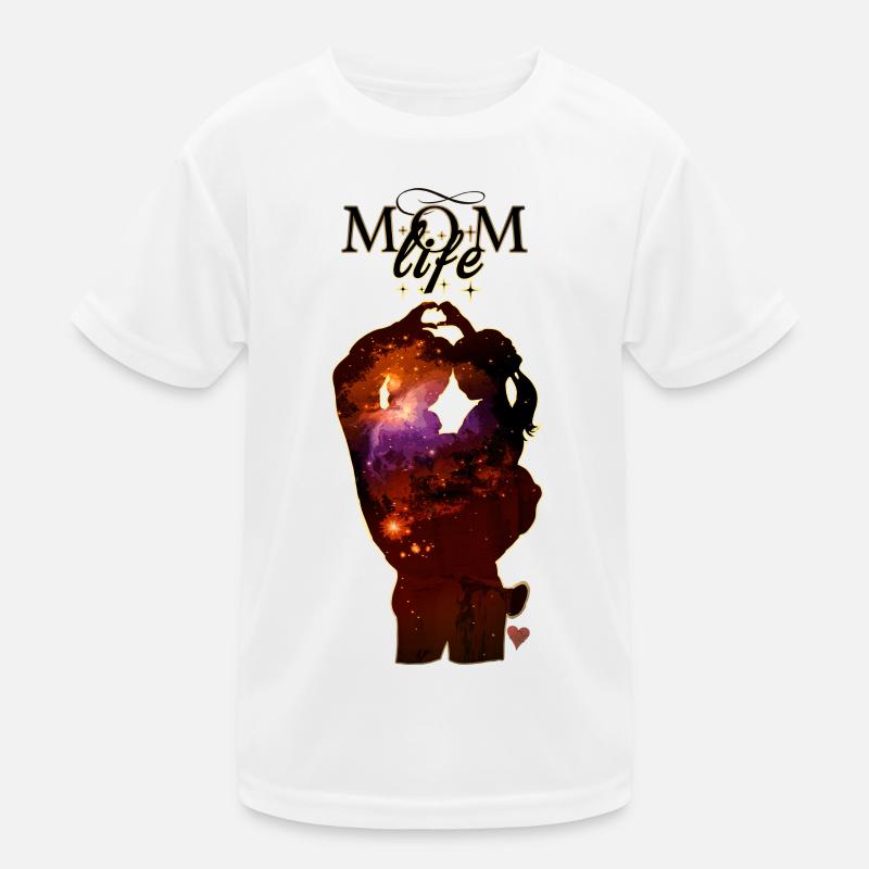 MOM life Silhouette Mutter Tochter Kinder Funktions-T-Shirt