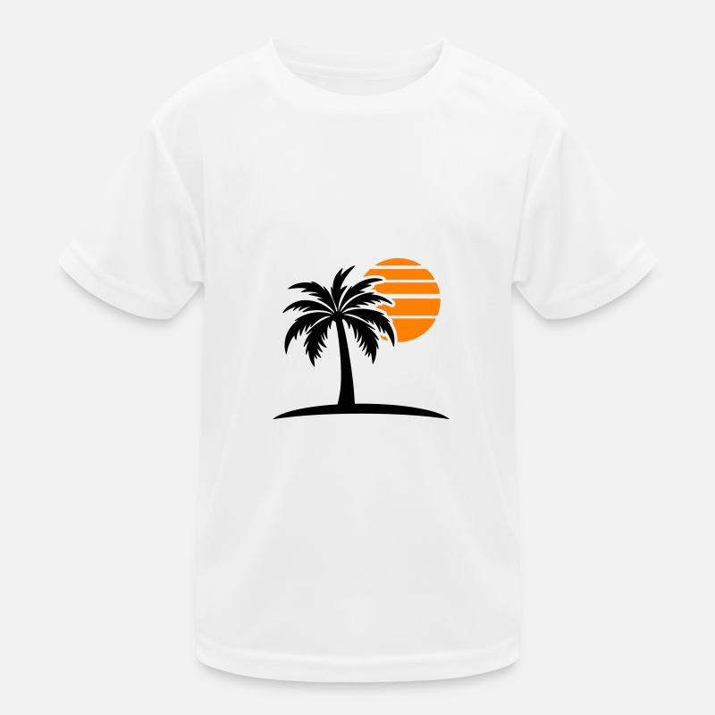 Palm Tree Sun Island Kids Functional T-Shirt
