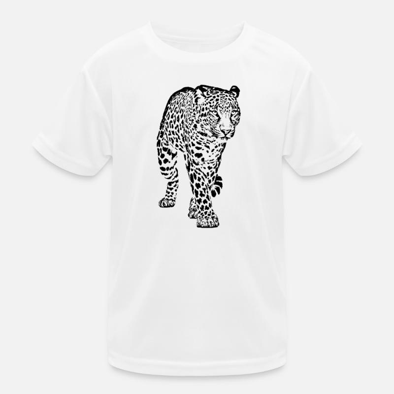 Leopard Tier Kinder Funktions-T-Shirt