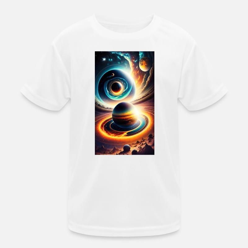 Univers avec planète T-shirt sport Enfant