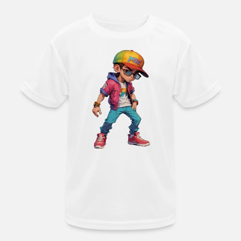 Cooler junger Teenager Kinder Funktions-T-Shirt