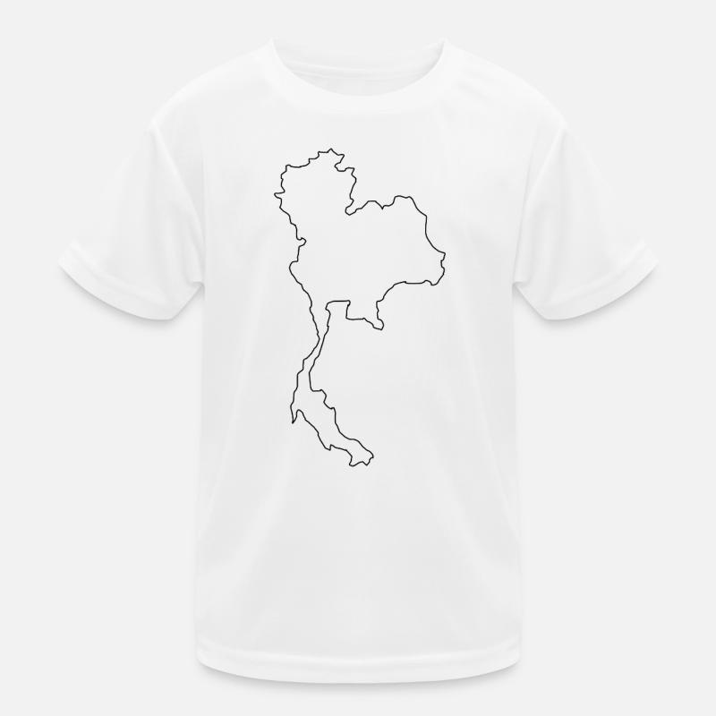 Thailand map outline Kids Functional T-Shirt