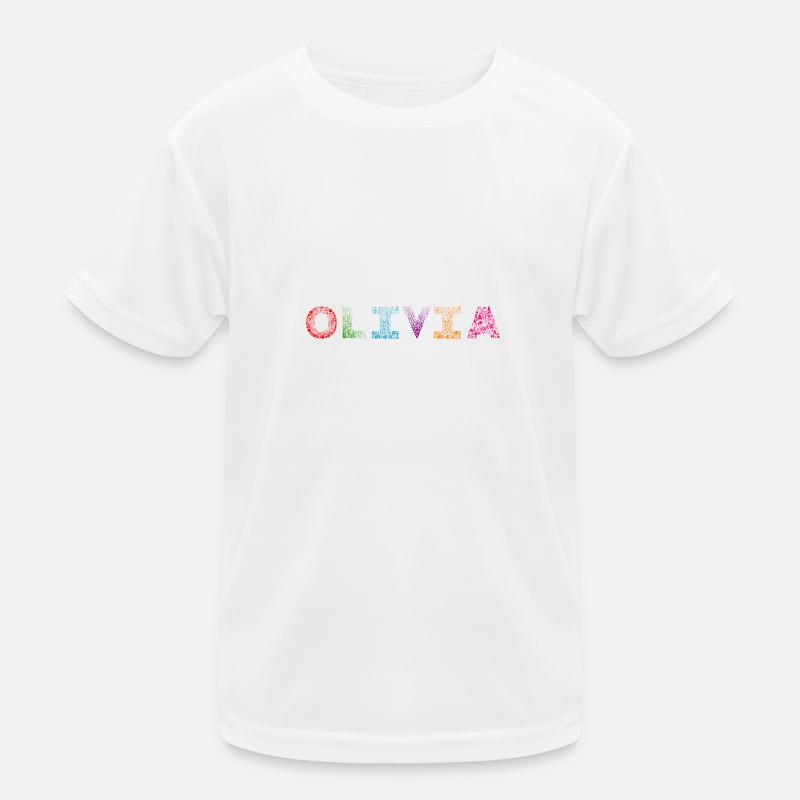 Olivia Briefname Kinder Funktions-T-Shirt