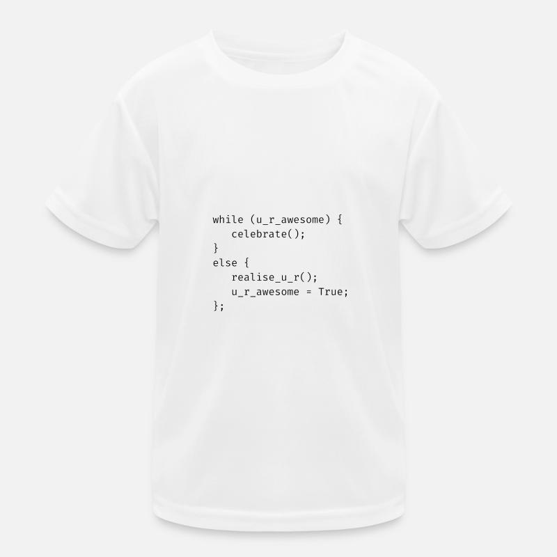 Positivity funny computer geek programmer joke Kids Functional T-Shirt