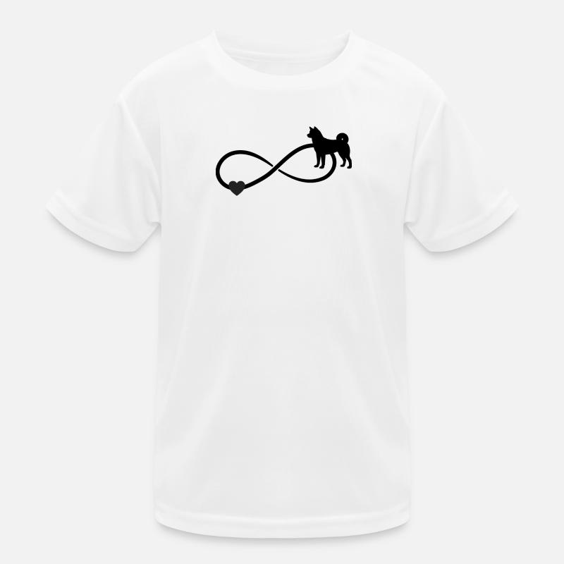 Akita Unendlichkeitszeichen Herz Kinder Funktions-T-Shirt