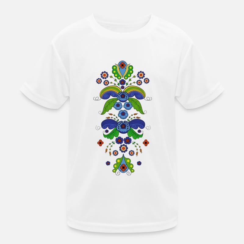 Folklore Blumen Kostüm - Kurbits Kinder Funktions-T-Shirt