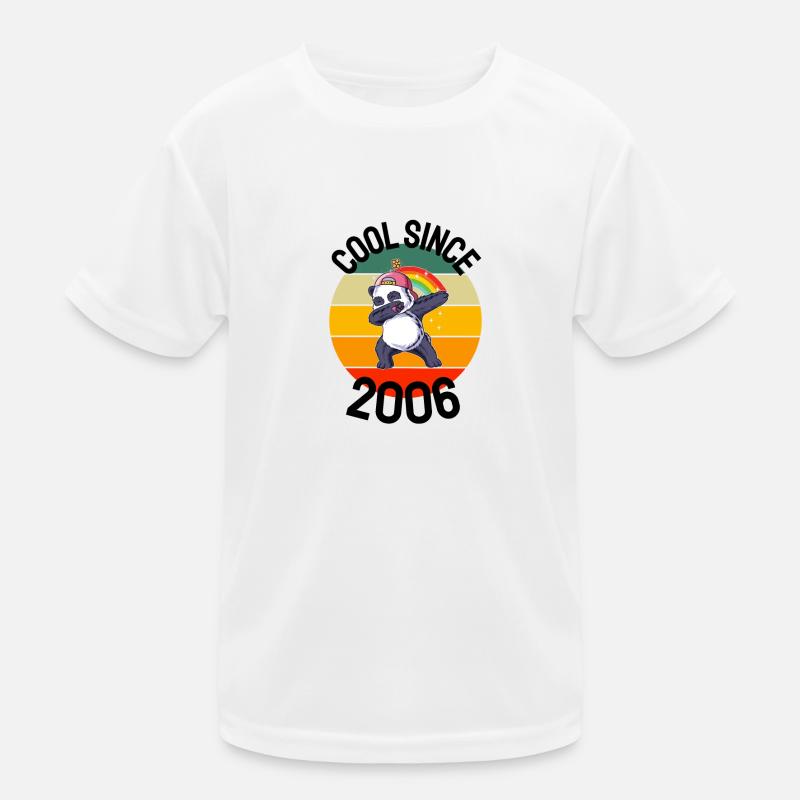 Cool Since 2006 Retro Dabbing Panda 16th Birthday Kids Functional T-Shirt