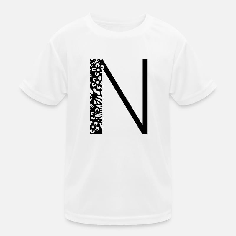 Buchstabe N Kinder Funktions-T-Shirt