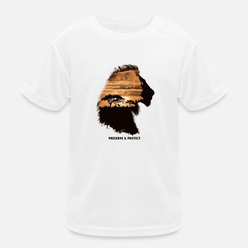 Preserve & Protect Lion Wildcat Kids Functional T-Shirt