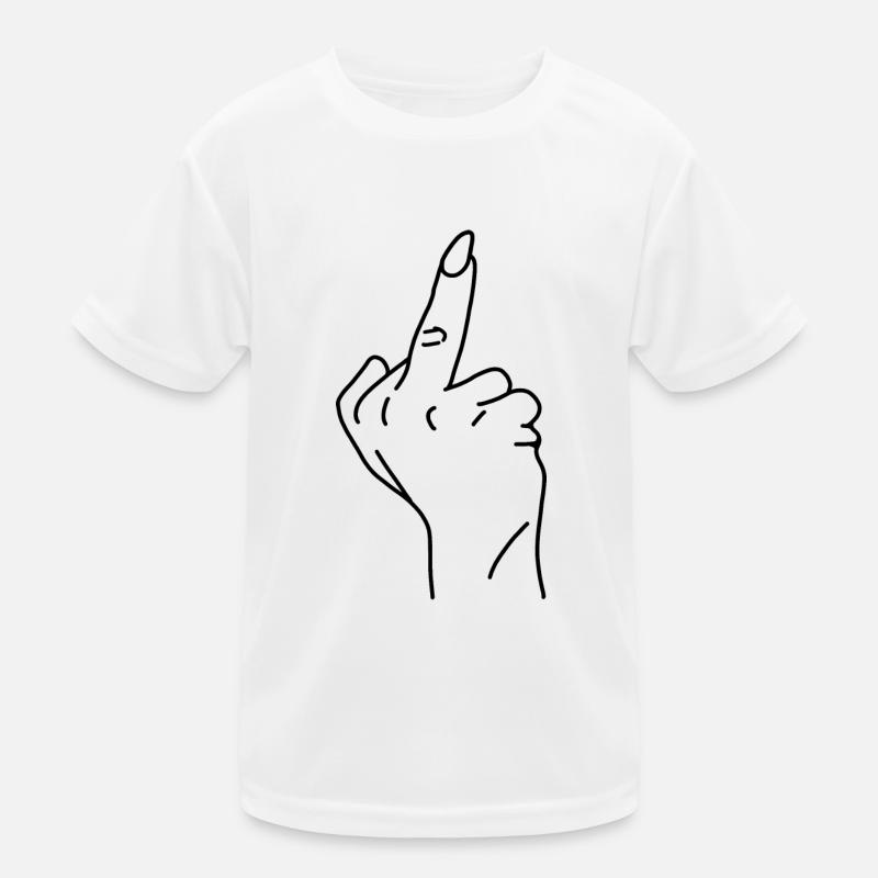 Mittelfinger Kinder Funktions-T-Shirt