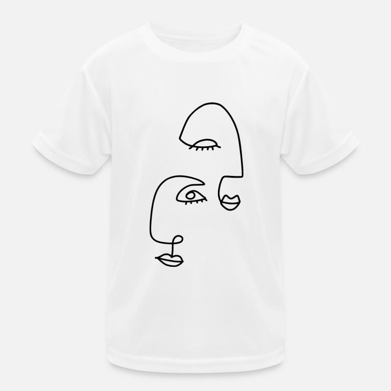 Line drawings abstract Kids Functional T-Shirt