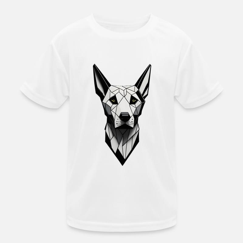 Geometric Doberman Dog Kids Functional T-Shirt